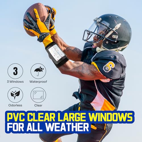 Youth Football Wristbands with Playbook Stickers & Cards - Waterproof Tactical Gear