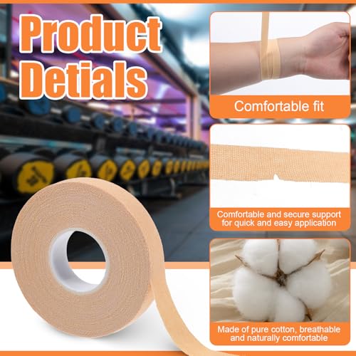 Athletic Tape for Fingers and Toes - 2 Rolls Skin Color, 0.6'' x 32.8ft