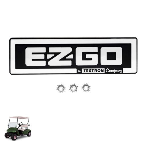 DRIVE UP Name Plate for EZGO TXT Emblem Silver for 1994-2010 Gas or Electric Golf Cart-9.44" X 2.72"