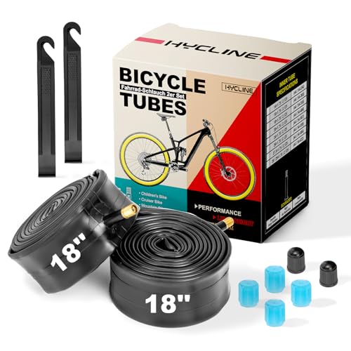 Bike Inner Tubes - 2-Pack 18" x 1.75/2.125, Puncture Resistant