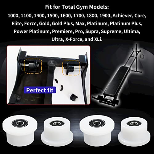 Gym Wheel Roller Replacement for Total Gym Models 1000-1900