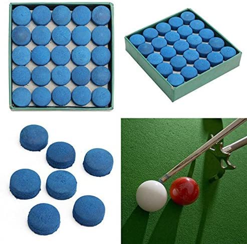 Blue Billiard Cue Tips - 50pcs, 11mm Hardness M, Leather