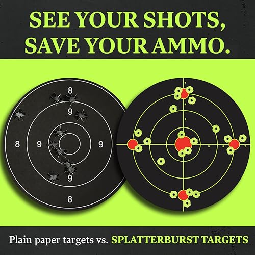 8-Inch Self-Adhesive Splatter Shooting Targets - 25 Pack