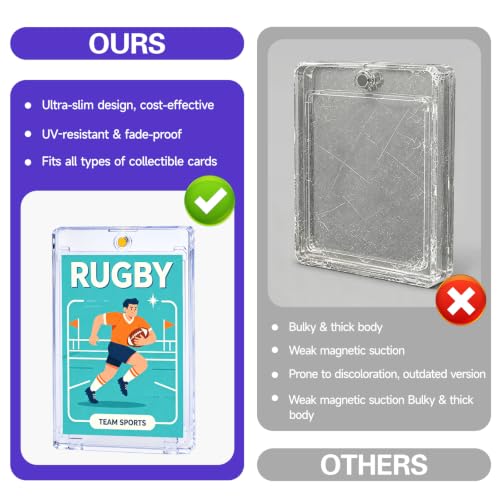 12 Pack Magnetic Card Holders for Trading Cards - Ultra Slim Protection