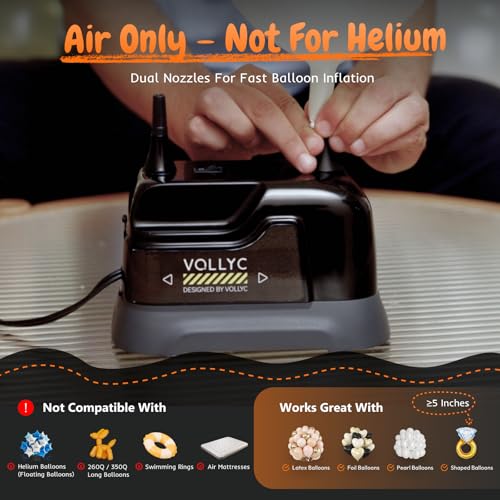 Electric Balloon Pump with Dual Nozzles – Fast & Portable Inflator for Parties
