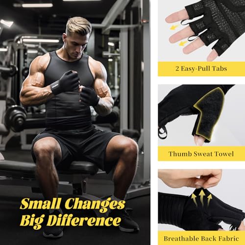 Weight Lifting Gloves with Wrist Support - Large Size