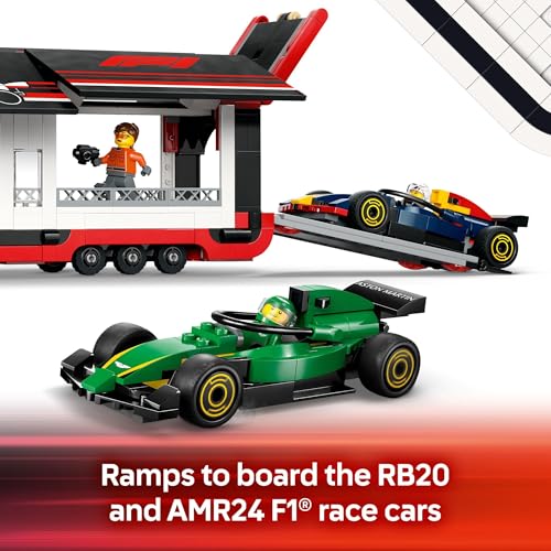 LEGO City F1 Truck with RB20 & AMR24 Cars Building Set - 60445