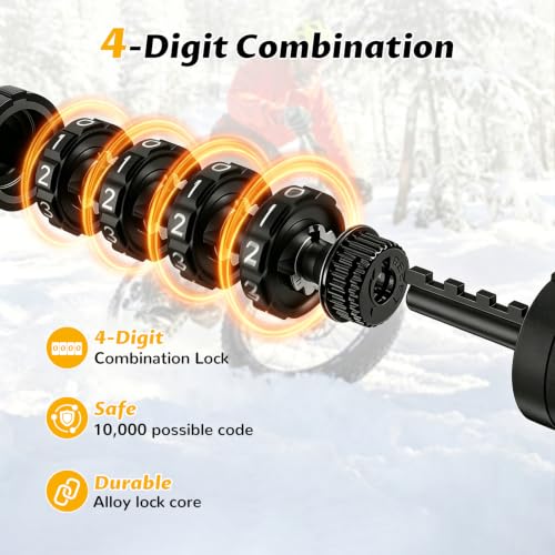 Heavy Duty 6FT Steel Cable Lock with 4-Digit Combination for Bikes & Outdoor Security