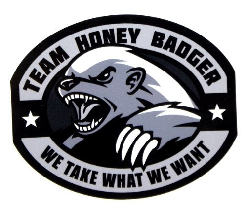 Team Honey Badger Vinyl Decal - SWAT Black - 3.625" x 3"