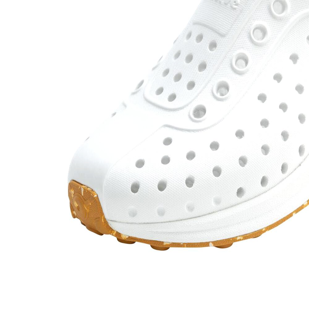 Native Shoes Unisex-Child Robbie Slip-On Sneaker, Shell White/Shell White/Mash Speckle Rubber, 10 Toddler