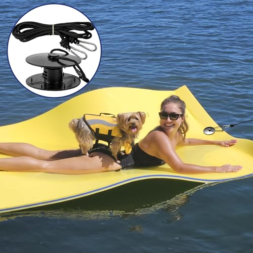 Shupakul Floating Water Mat Tether Kit with Grommet & Rope - Safety & Easy Install