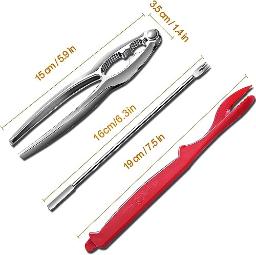 10PCS Seafood Tool Set - Crab & Lobster Crackers, Forks & Knives