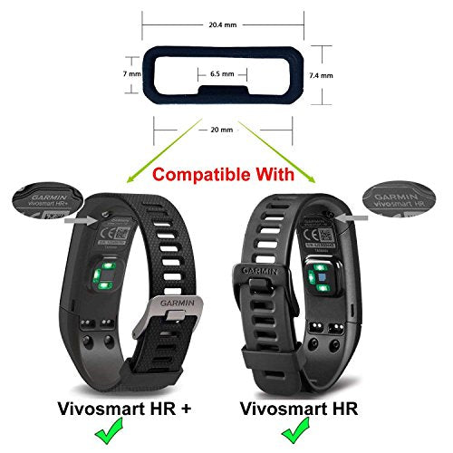Silicone Fastener Ring for Garmin Vivosmart HR/HR+ - 6-Pack