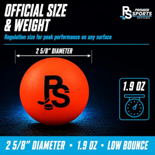 Street Hockey Balls - Durable Low-Bounce High-Visibility 1-Pack
