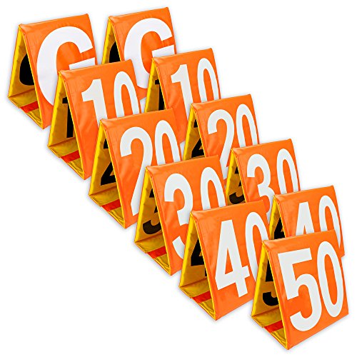 Reversible Football Yard Markers Set - 11 Jumbo Numbers