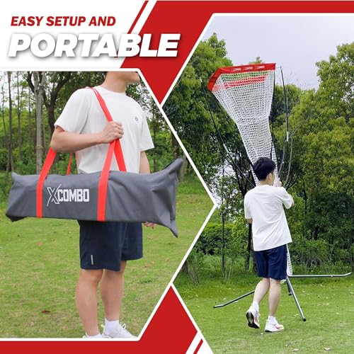 Volleyball Setter Spike Trainer - Adjustable Height, Red