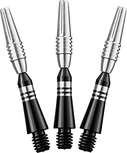 Aluminum Short Dart Shaft with Rotating Top - Black - 3 Pack