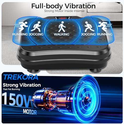 Vibration Plate Exercise Machine for Weight Loss - Black
