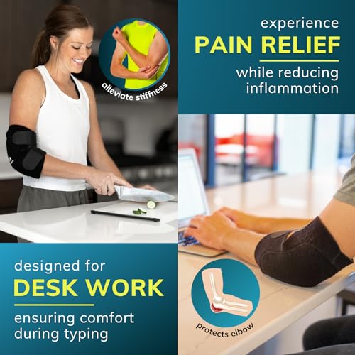 BraceAbility L/XL Elbow Brace for Bursitis & Tendonitis Pain Relief Compression Support