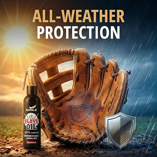 Eagle Baseball Glove Oil Conditioner with Applicator Cloth - Leather Softener & Break-In Treatment 250mL