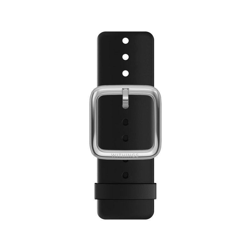 Withings Premium Sport Fluoroelastomer Wristband for Steel HR, Steel HR Sport, Move ECG, Move, Steel, and ScanWatch, Black, 18mm