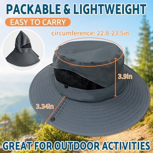 Wide Brim Sun Hat with UPF 50+ Protection for Outdoor Activities