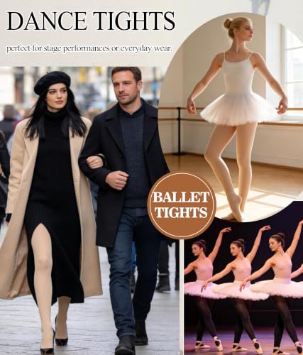 Ultra Soft Women's Ballet Tights - Footed Dance Tight, Large-X-Large White