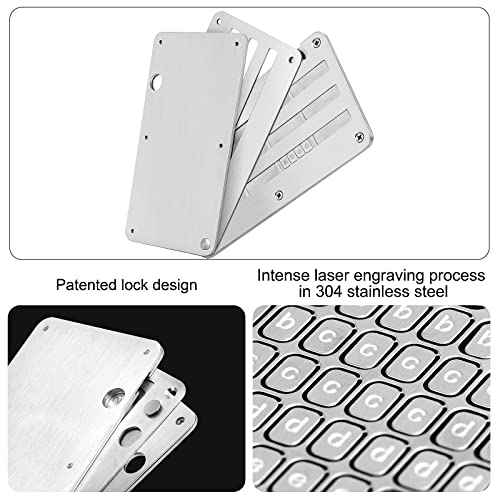 Crypto Steel Seed Storage, Bitcoin Wallet Cryptocurrency Seed Backup, Cold Hardware Wallet Seed Phrase, Supports up to 24 words