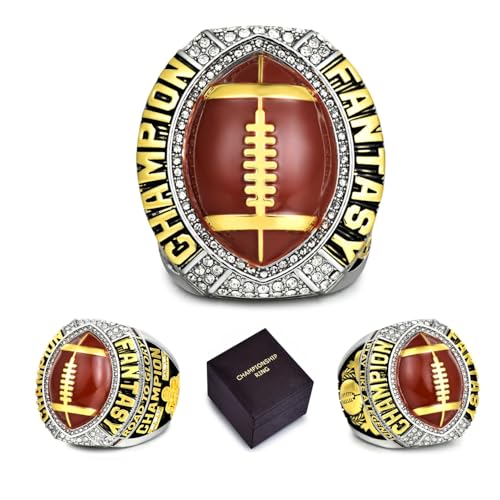Fantasy Football Championship Ring - Gold & Silver Dual Plated - 13