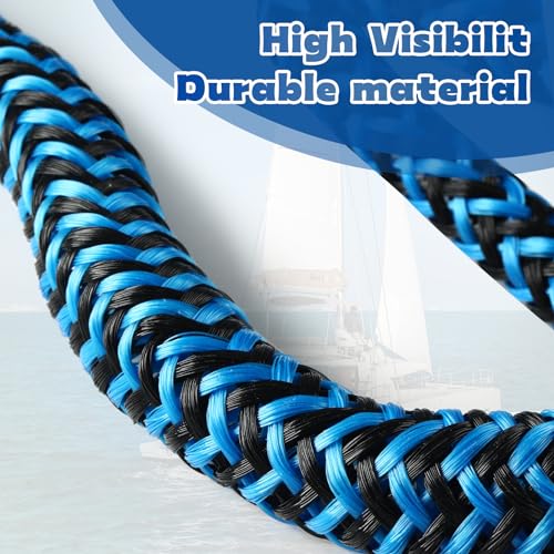 AQINGR 2 Pack Bungee Dock Lines - Adjustable 4-6ft Mooring Ropes for Boats