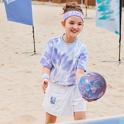 PECOGO Purple Size 5 Soft PU Leather Volleyball Indoor/Outdoor Sports Ball