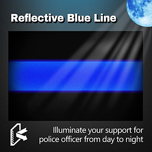 Reflective Police License Plate Stickers - 10 Pack, 1.5" x 1"