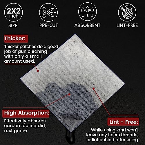 Gun Cleaning Supplies Kit - 300 Patches & 50 Swabs