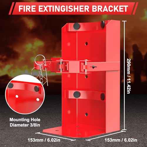 Fire Extinguisher Mount, Heavy Duty Fire Extinguisher Bracket Fits 10lb Dry/5lb Co2 Extinguisher for School Home Garage Laboratory and Vehicle Perfect for Wall Mount,1pcs