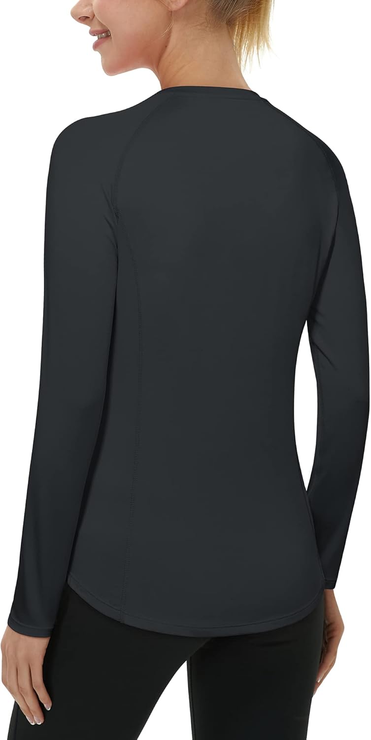 Roadbox Women's Long Sleeve UV Sun Shirts - UPF 50+ Rash Guard for Workout & Swim