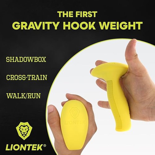 Tekbell by Liontek - 1.5lb Ergonomic Hand Weight Pair for Shadowboxing, Running, Jogging, Walking, and Cross-training