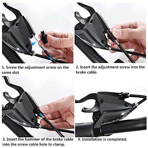 Aluminum Brake Lever Adjustment Screws - Black, 4 Pcs