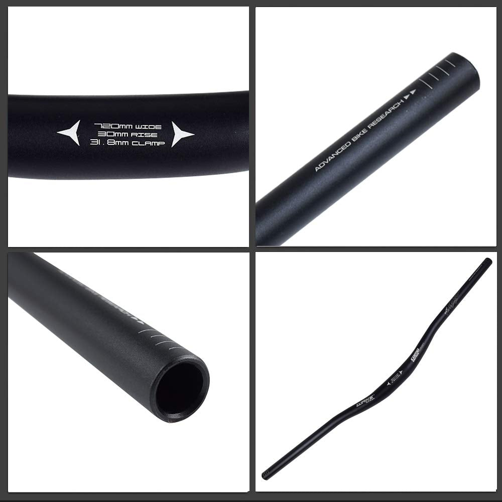 Wake MTB Mountain Bike Handlebar, 31.8mm Bicycle Riser Handlebars 720mm/780mm Aluminium Alloy Extra Long for Downhill Cycling Racing