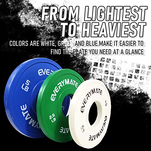 EVERYMATE 2.5 LB x2 Change Weight Plates - Olympic Bumper Steel Coated