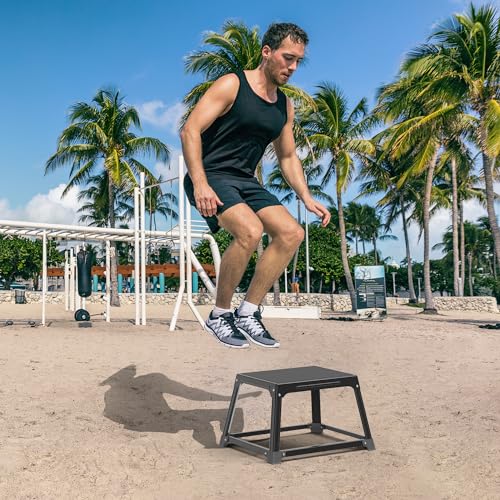 12-Inch Steel Plyometric Jump Box for Home Gym Training
