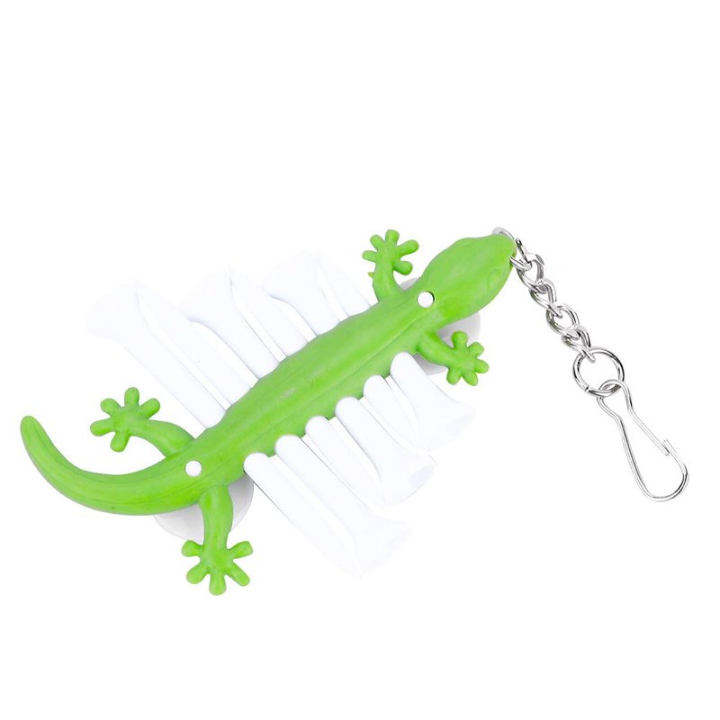 VBESTLIFE Tees Holder Tee Holder Tees Carrier, TPE Plastic PortableTees Carrier Tees Holder Carrier Tee Holder with Tee Ball Maker Golfer Accessory Tees (Green Gecko)