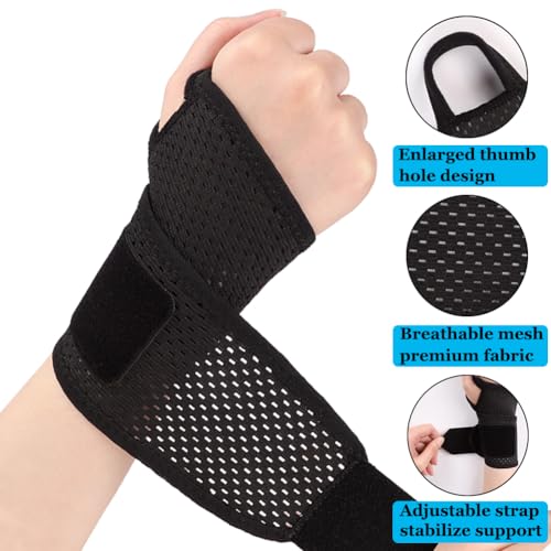 Breathable Mesh Wrist Brace for Pain Relief & Support - Adjustable - Style 1