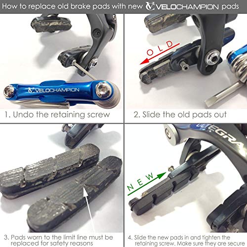 High Performance Brake Pads for Carbon Rims - 2 Pack