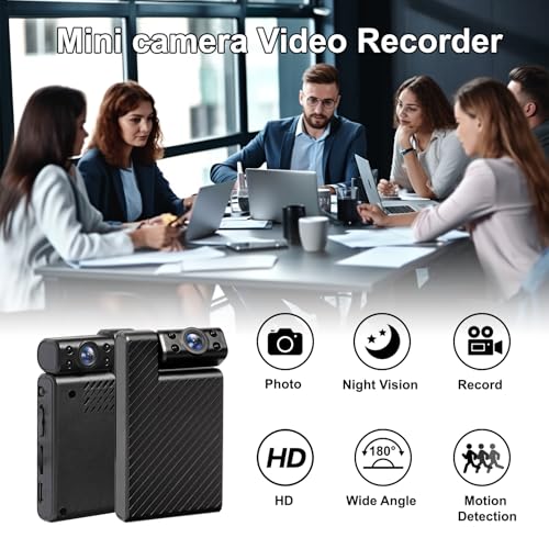 Mini Hidden Camera with Night Vision ? Ultra HD WiFi Spy Camera, Remote View, Motion Detection Phone App Control & Real-Time Alerts with 32GB SD Card, for Home/Baby/Pet/Nanny Monitor