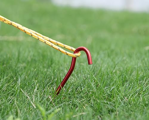 7-Inch Aluminium Tent Stakes - Lightweight & Durable, 12 PCS Set