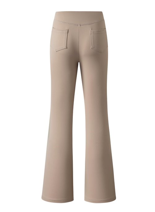 blibean Teen Girls Flare Yoga Leggings Big Kid Fall Bell Bottom Dance Pants Casual School Elastic High Waist Trousers Spring Wide Leg Legging with Pockets Size 8-9 Year Old Khaki