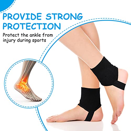 2 Pairs Soccer Ankle Guards Protective Support Pads Elastic Breathable Black