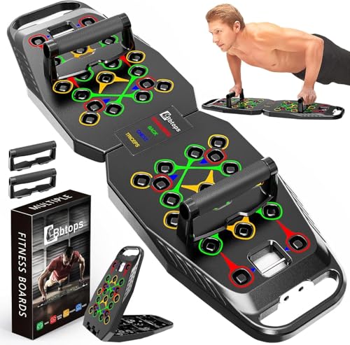 Push Up Board & Pilates Bar - 25-in-1 Foldable Fitness Equipment - Solo Black