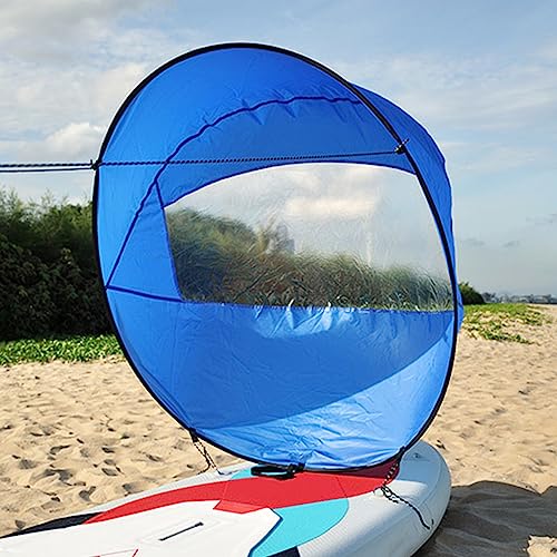 Portable Kayak Wind Sail with Transparent Window - Blue