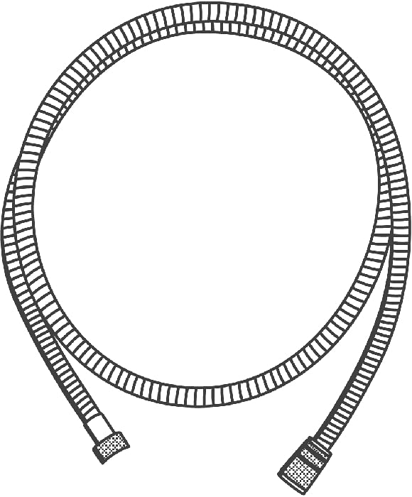 GROHE VitalioFlex Metal Long-Life TwistStop - Shower Hose 1.75 m (Tensile Strength 50 kg, Pressure Resistance Up to 16 Bar, Heat Resistance 75°C, Universal Connection G 1/2" x 1/2"), Chrome, 22100000